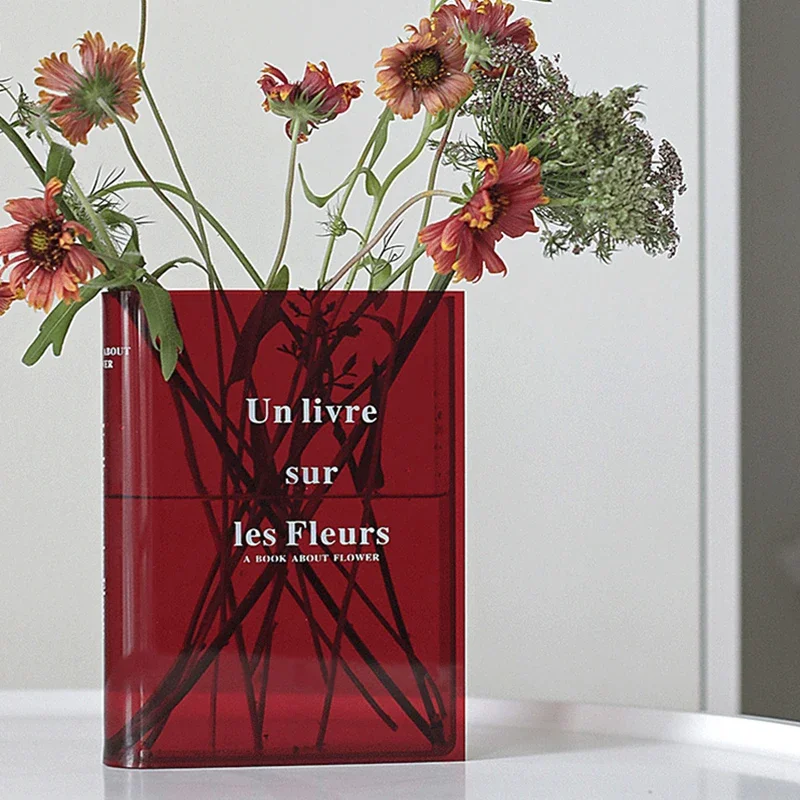 Book Transparent Acrylic Vase Clear Book Vase for Flowers INS Vase Table Home Decoration Hydroponic Desktop Flower Arrangement
Book Transparent Acrylic Vase Clear Book Vase for Flowers INS Vase Table Home Decoration Hydroponic Desktop Flower Arrangement