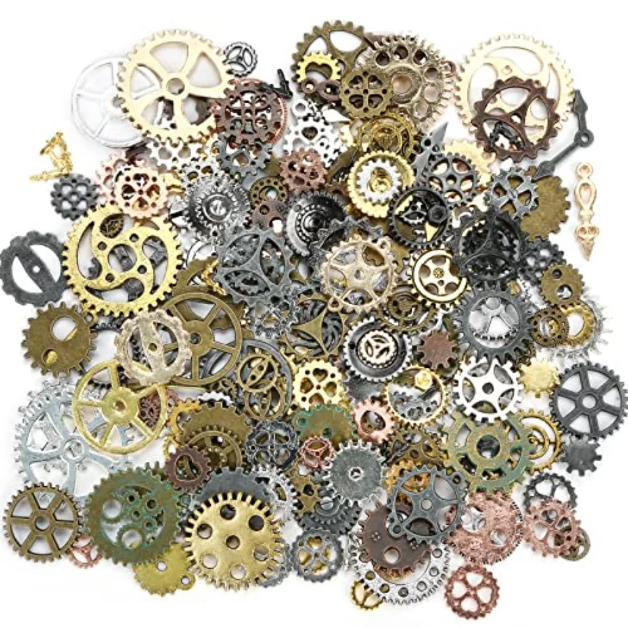 BigOtters 200 Gram Antique Steampunk Gear, Mix Steampunk Wheel Alloy Gear Pendants Charms for Crafting Jewelry Making
BigOtters 200 Gram Antique Steampunk Gear, Mix Steampunk Wheel Alloy Gear Pendants Charms for Crafting Jewelry Making