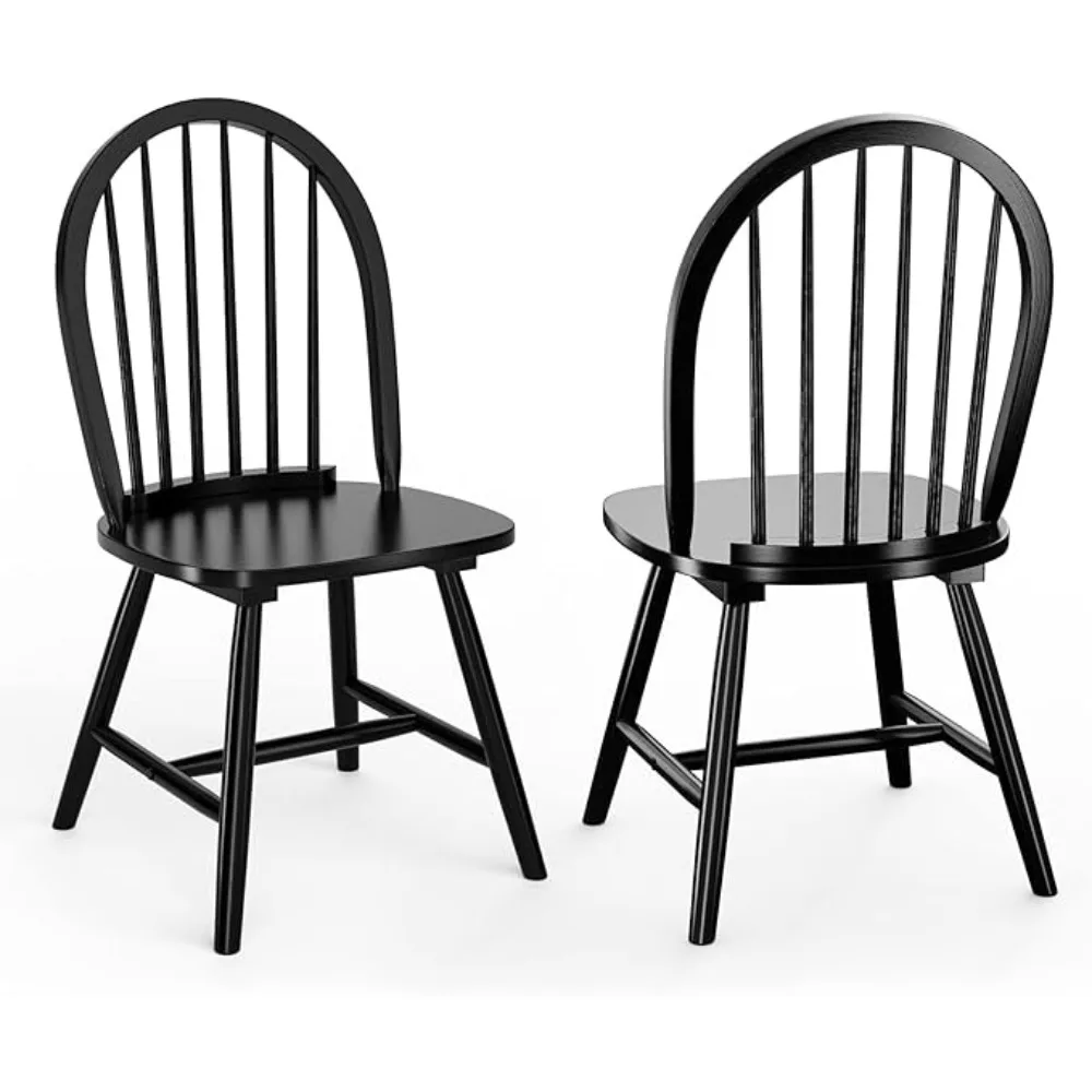 Wood Dining Chairs Set of 4, Windsor Chairs with Solid Wood Legs, High Spindle Back, H-Shaped Crossbars, Vintage Country
Wood Dining Chairs Set of 4, Windsor Chairs with Solid Wood Legs, High Spindle Back, H-Shaped Crossbars, Vintage Country