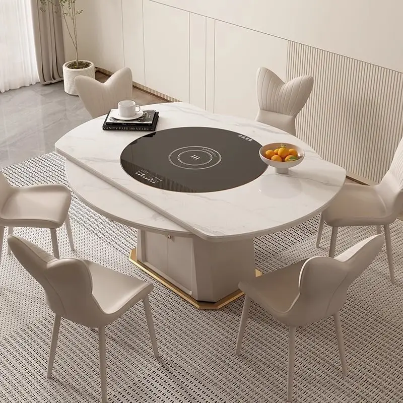 Household warm vegetable induction cooker integrated modern light luxury high-end luxury round table 2025 new retractable r
Household warm vegetable induction cooker integrated modern light luxury high-end luxury round table 2025 new retractable r