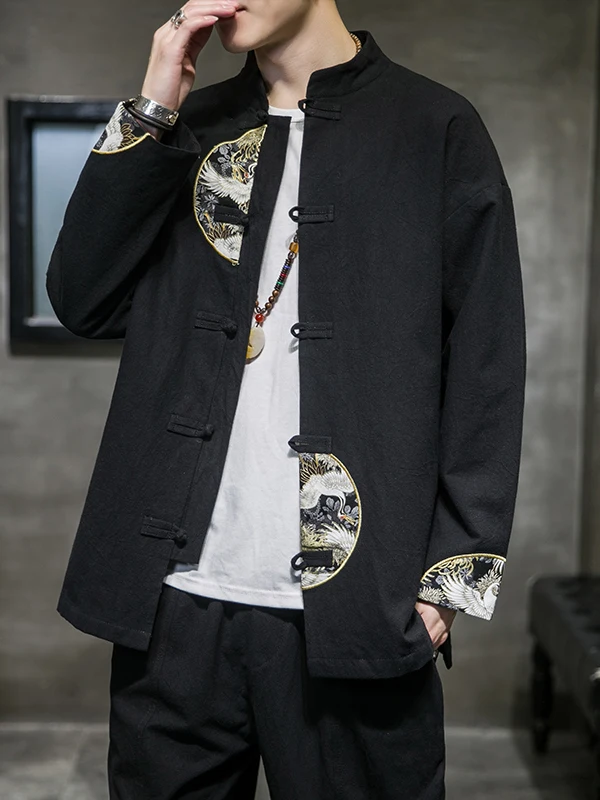 Spring Autumn Men's Hanfu Retro Sle Chinese Traditional Tang Suit Jaet Youth Medium Long Sve Stand Collar
Spring Autumn Men's Hanfu Retro Sle Chinese Traditional Tang Suit Jaet Youth Medium Long Sve Stand Collar