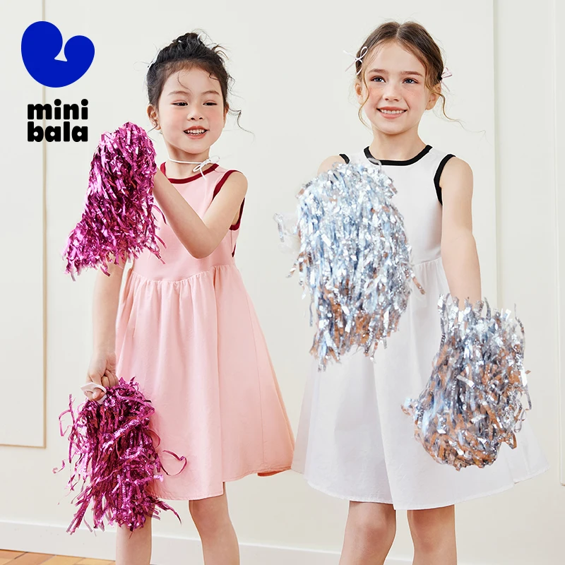 Mini Bala Korean Girls Sleeveless Dress Girl Dress High Stretch Breathable Panel Tank Dress with Flared Skirt for Summer Outings
Mini Bala Korean Girls Sleeveless Dress Girl Dress High Stretch Breathable Panel Tank Dress with Flared Skirt for Summer Outings