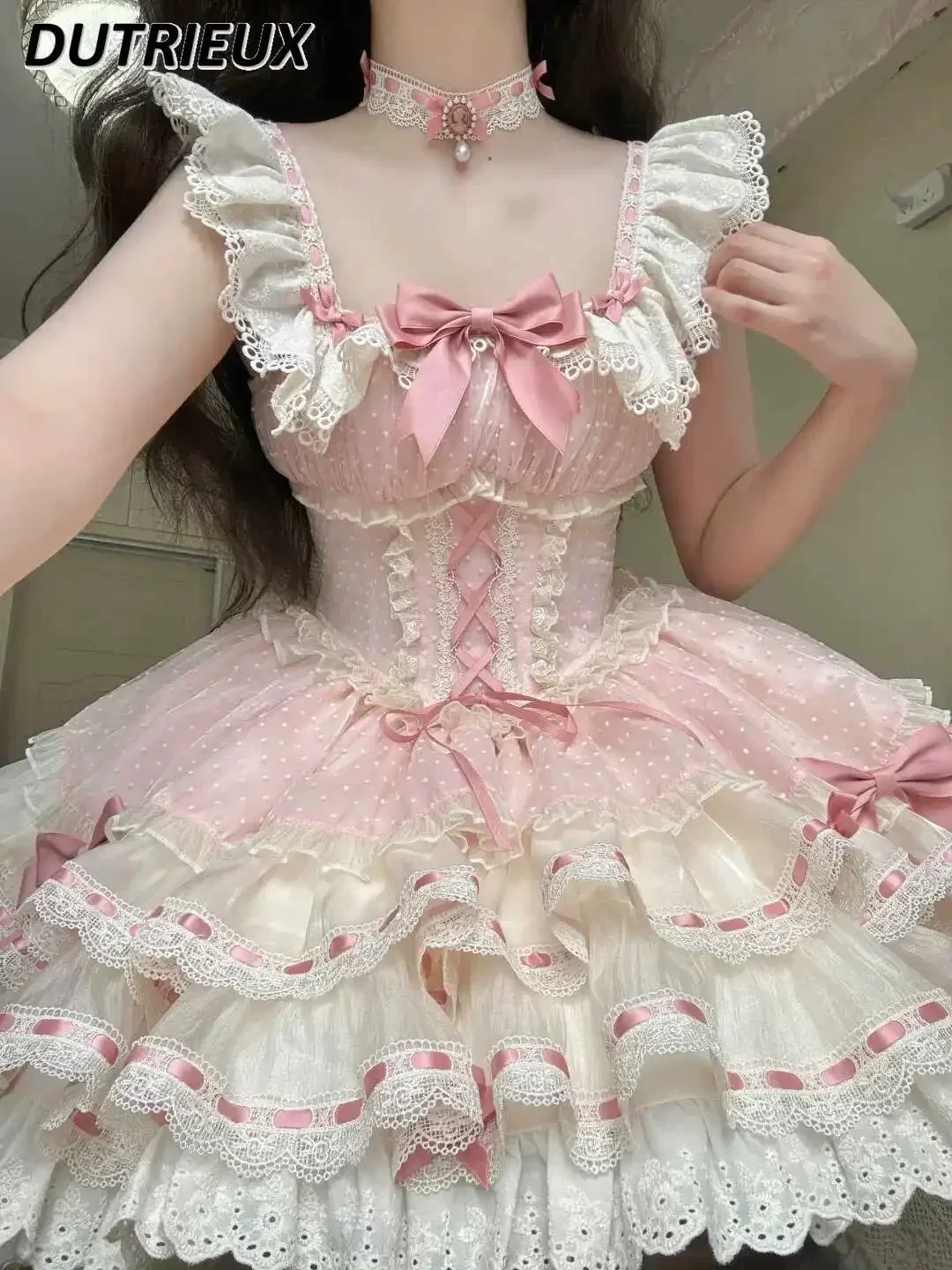 Short Square Neck Lolita Dresses for Women JSK Cute Suspender Pink Cake Elegant Sweet Princess Birthday Dress Femme Summer
Short Square Neck Lolita Dresses for Women JSK Cute Suspender Pink Cake Elegant Sweet Princess Birthday Dress Femme Summer
