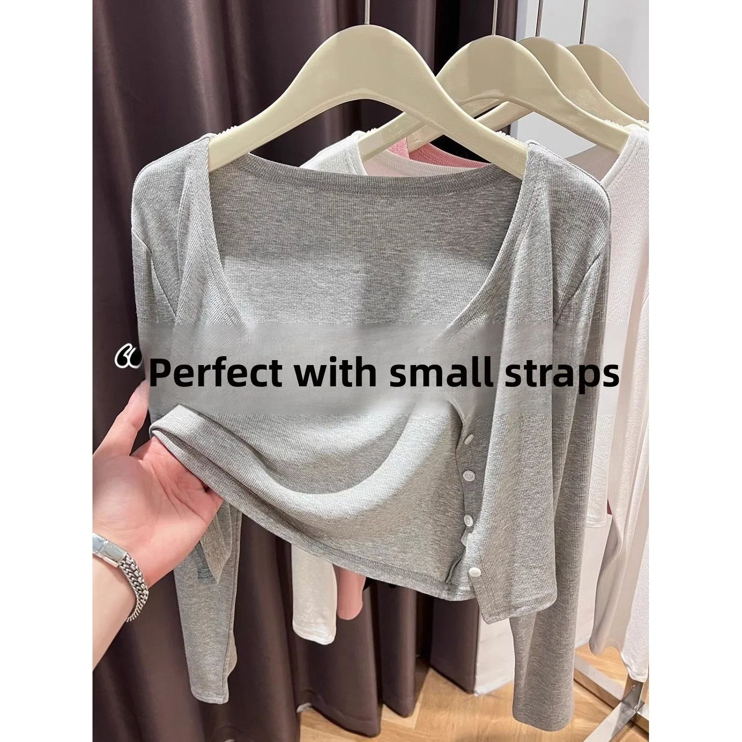 Gray Ice Silk Knitted Cardigan Thin Women's Vest Top Summer Sun Protection Outerwear with Strap Skirt High-End Feelings 2026 New
Gray Ice Silk Knitted Cardigan Thin Women's Vest Top Summer Sun Protection Outerwear with Strap Skirt High-End Feelings 2026 New