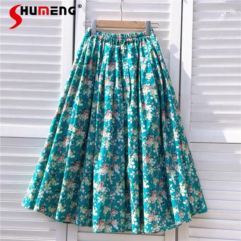 2024 New Spring And Summer Homemade High-Density Cotton Floral Skirt Women's Large Swing Skirt Waist A-line Long Skirts Female
2024 New Spring And Summer Homemade High-Density Cotton Floral Skirt Women's Large Swing Skirt Waist A-line Long Skirts Female