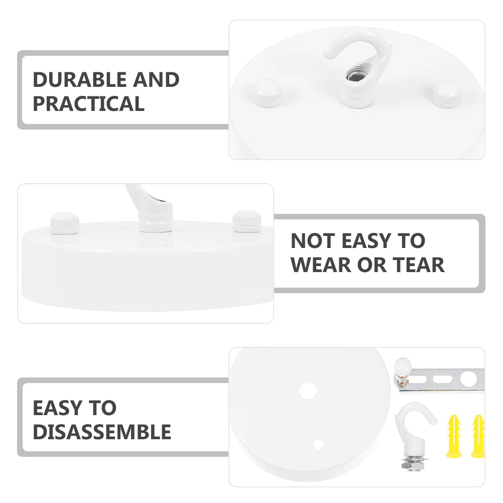 2Pcs Chandelier Hook 10CM White Ceiling Plate Mounting Hardware Light Fixture Components Ceiling Cover Plate Canopy Kit
2Pcs Chandelier Hook 10CM White Ceiling Plate Mounting Hardware Light Fixture Components Ceiling Cover Plate Canopy Kit