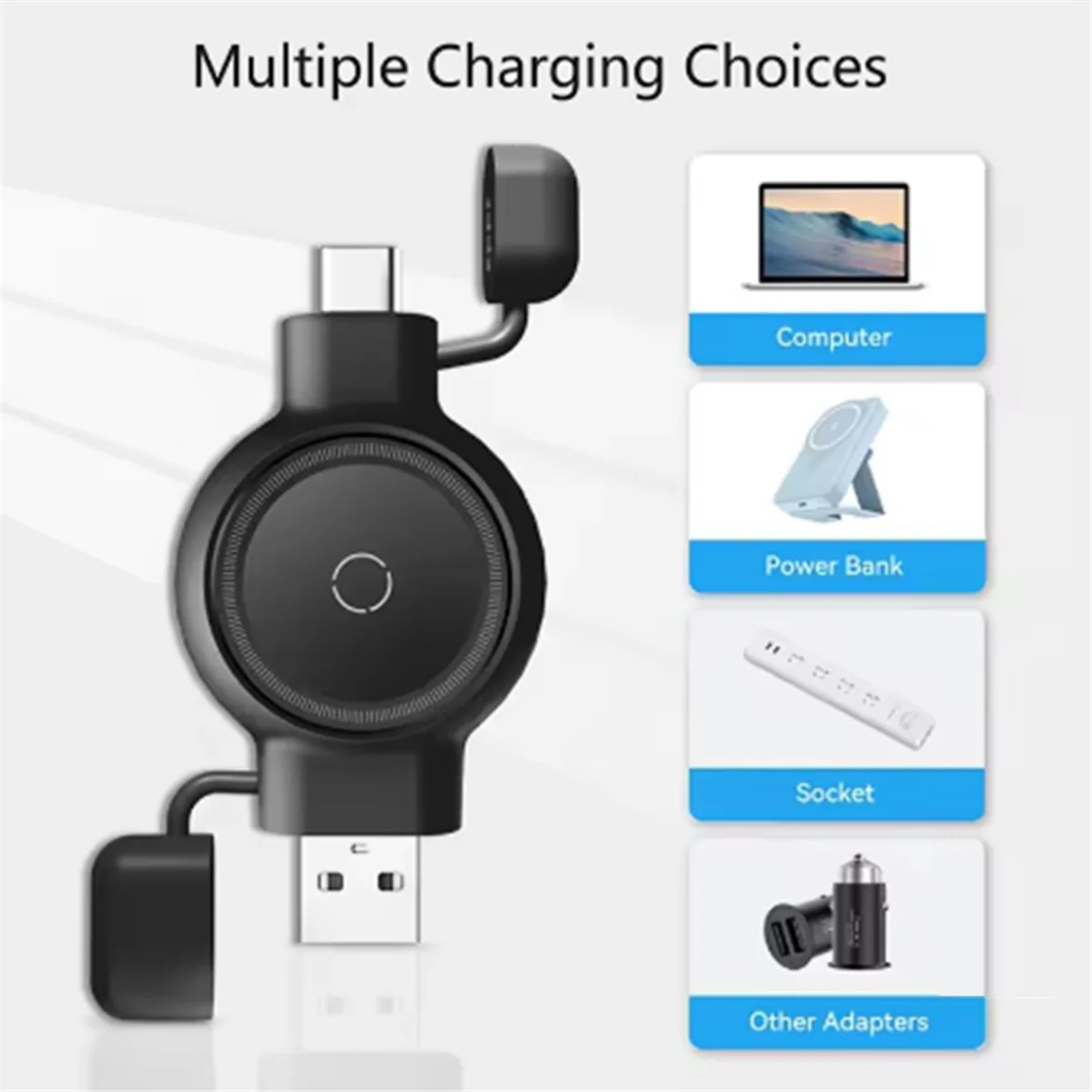 SEMOIC 2-in-1 Magnetic Watch Wireless Charger for I Watch9 8 7 6 5 4 Portable USB Type C Fast Charging Dock Station
SEMOIC 2-in-1 Magnetic Watch Wireless Charger for I Watch9 8 7 6 5 4 Portable USB Type C Fast Charging Dock Station