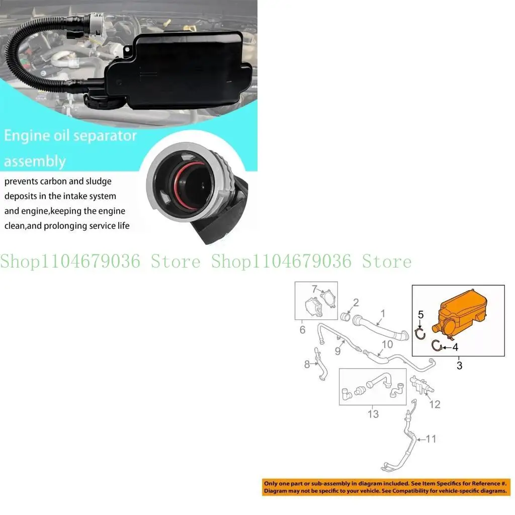 652F PCV CCV Oil Separator DC3Z6A785C BC3Z6A785A BC3Z6A785B for F-250 11 through 16 6.7L Models
652F PCV CCV Oil Separator DC3Z6A785C BC3Z6A785A BC3Z6A785B for F-250 11 through 16 6.7L Models