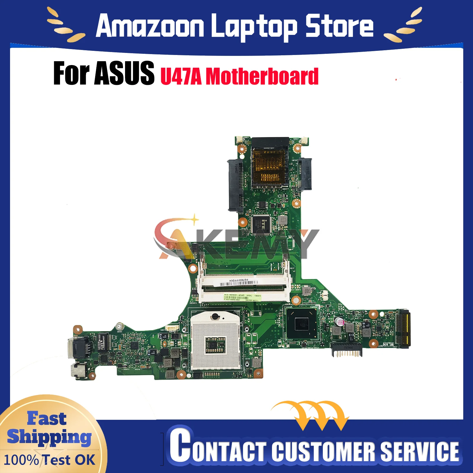 U47A Laptop Motherboard For ASUS U47 U47A Notebook Mainboard This item is in stock 100% tests OK fast shipping High quality
U47A Laptop Motherboard For ASUS U47 U47A Notebook Mainboard This item is in stock 100% tests OK fast shipping High quality