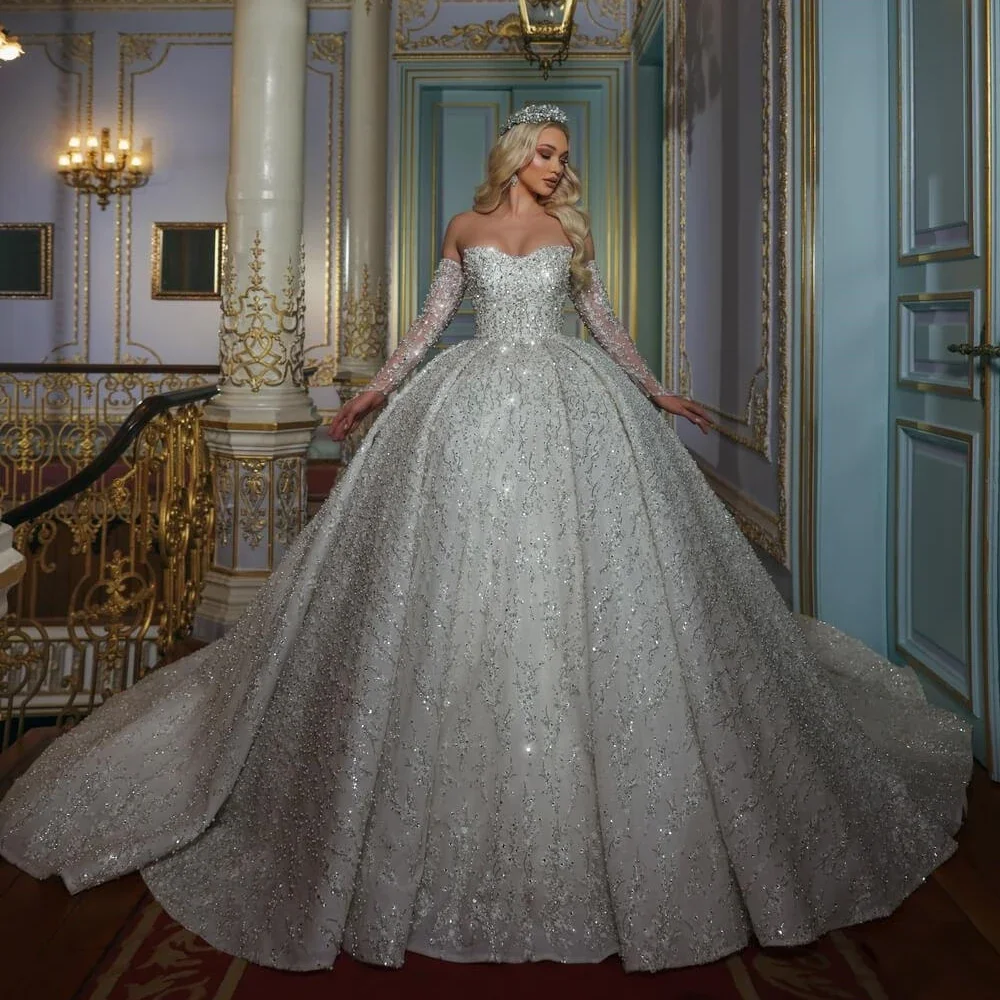 Vinca Sunny Свадебные платья со съемными рукавами по индивидуальному заказу, расшитые блестками и бусинами, жемчугом, свадебное платье, бальные платья, платья для невесты
Vinca Sunny Свадебные платья со съемными рукавами по индивидуальному заказу, расшитые блестками и бусинами, жемчугом, свадебное платье, бальные платья, платья для невесты