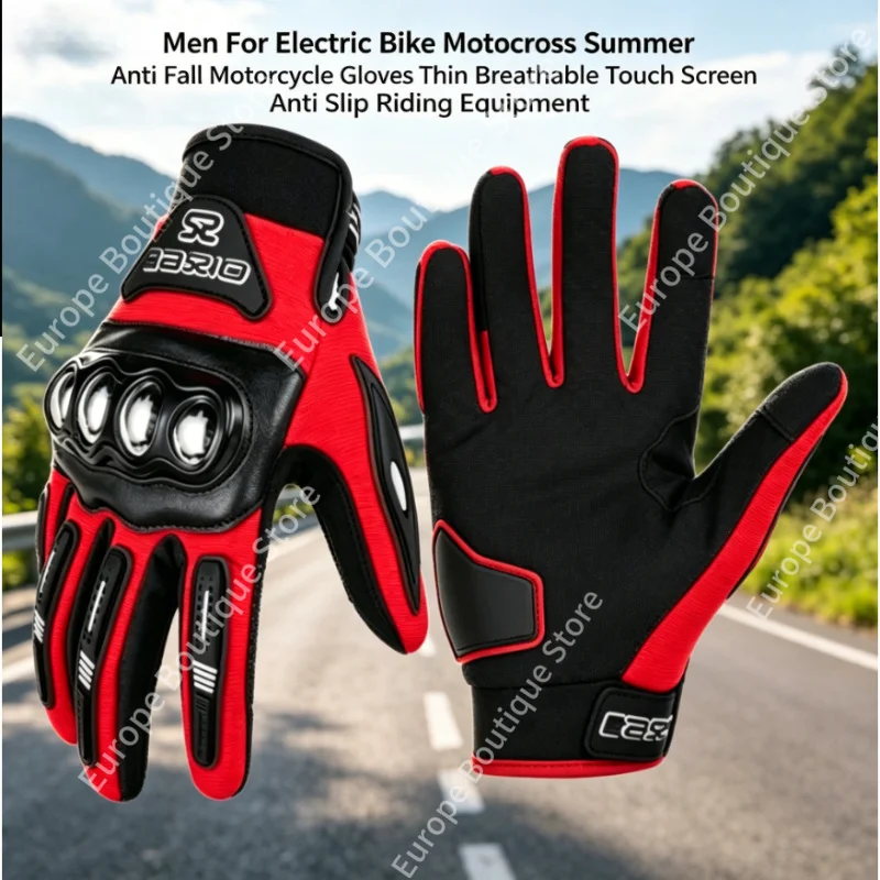 2026 NEW Electric Bike Motocross Summer Gloves Men Thin Breathable Touch Screen Anti Fall Anti Slip Motorcycle Riding Equipment
2026 NEW Electric Bike Motocross Summer Gloves Men Thin Breathable Touch Screen Anti Fall Anti Slip Motorcycle Riding Equipment