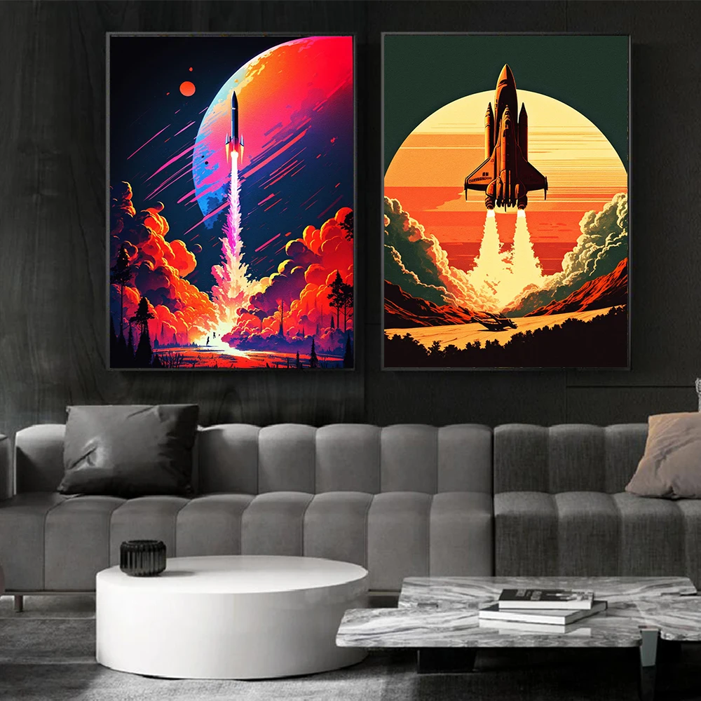 Space Moon Aircraft Rocket Launch Cartoon Prints Poster Canvas Painting Colorful Modern Wall Art Pictures Living Room Home Decor
Space Moon Aircraft Rocket Launch Cartoon Prints Poster Canvas Painting Colorful Modern Wall Art Pictures Living Room Home Decor