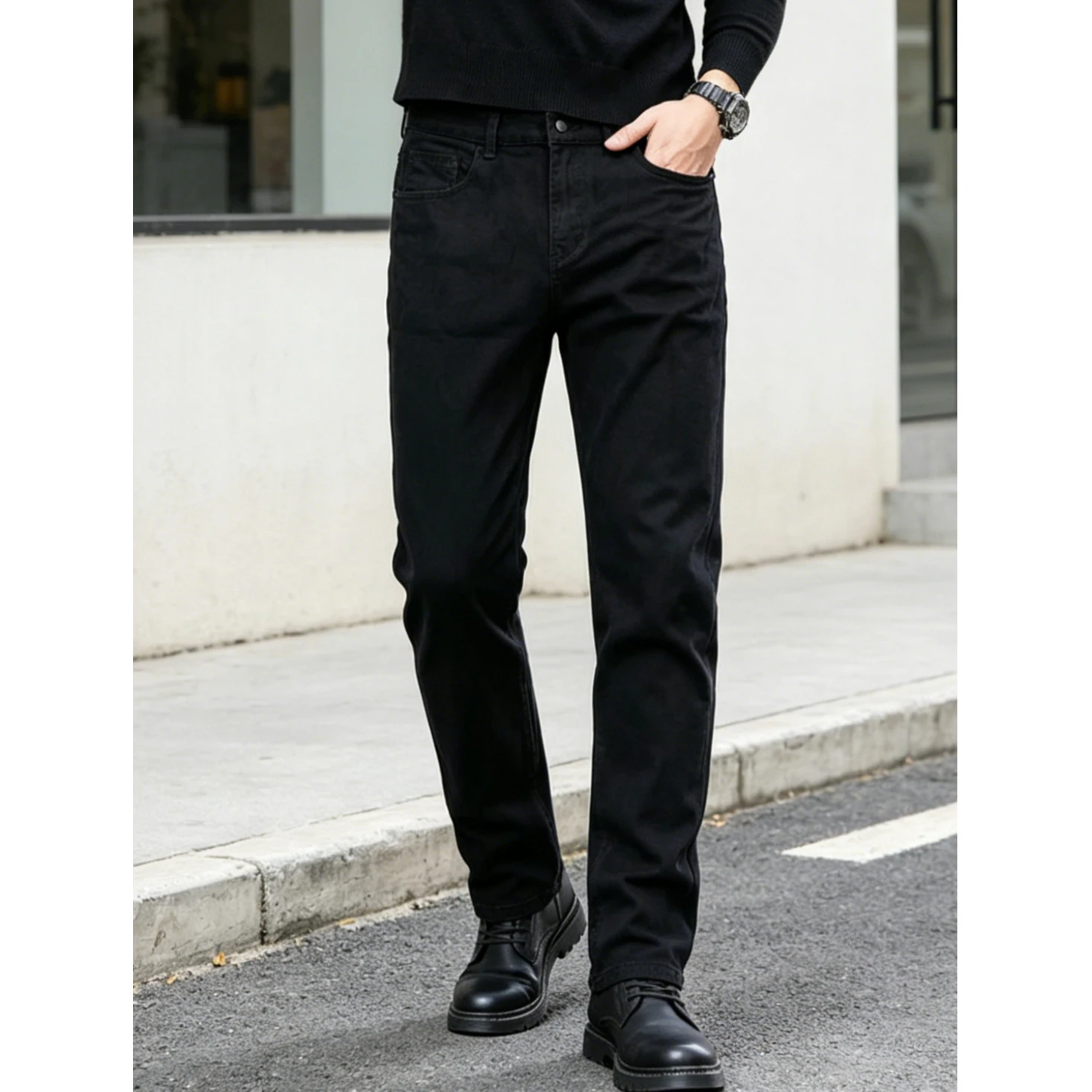 High Street Classic Men's Jeans Slim Fit Stretch Straight Long Pants Fashion Man Pants Pure Color Casual Tapered Denim Trousers
High Street Classic Men's Jeans Slim Fit Stretch Straight Long Pants Fashion Man Pants Pure Color Casual Tapered Denim Trousers