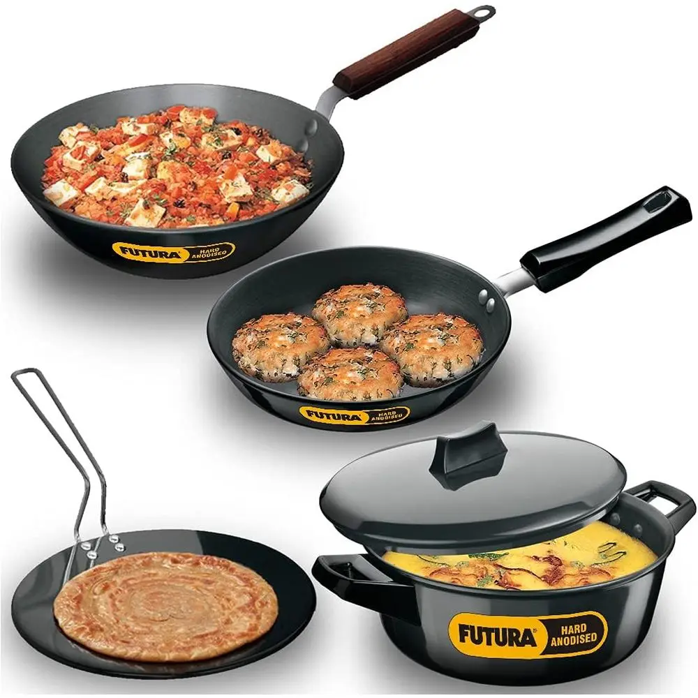 4-Piece Hard Anodized Cookware Set
4-Piece Hard Anodized Cookware Set