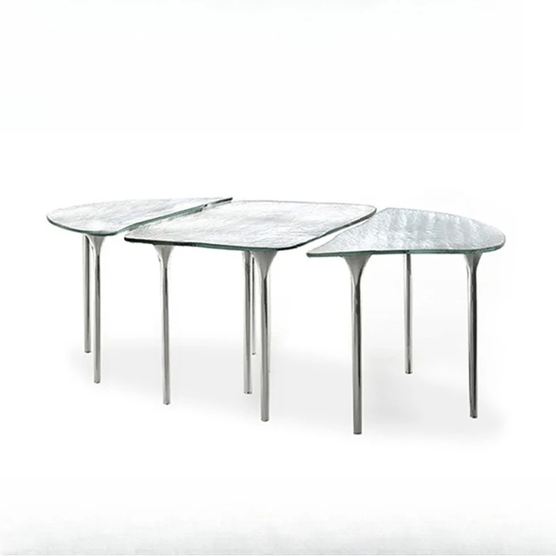 New glass texture entrance table designer simple and versatile stainless steel table legs entrance
New glass texture entrance table designer simple and versatile stainless steel table legs entrance