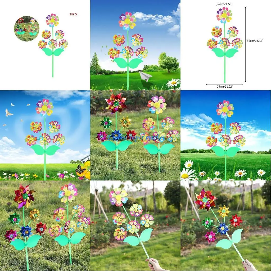 090B 6 Wheel Cartoon Windmill Whirligig Wind Spinner Pinwheel Yard Garden Decoration DIY Handmade Craft
090B 6 Wheel Cartoon Windmill Whirligig Wind Spinner Pinwheel Yard Garden Decoration DIY Handmade Craft