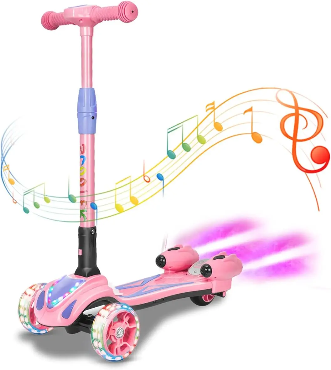 3 Wheel Scooter for Kids, Toddler Scooter with Bluetooth Speaker, LED Lights, Folding Kick Scooter for Boys Girls Ages 3-10
3 Wheel Scooter for Kids, Toddler Scooter with Bluetooth Speaker, LED Lights, Folding Kick Scooter for Boys Girls Ages 3-10