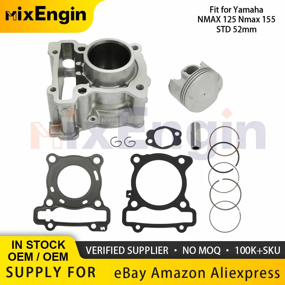 Motorcycle Engine 52/57mm CYLINDER BARREL PISTON Gasket Rebuild KIT For 15-20 Yamaha NMAX 125 Nmax 155 2DS-E1311-10 GPD125
Motorcycle Engine 52/57mm CYLINDER BARREL PISTON Gasket Rebuild KIT For 15-20 Yamaha NMAX 125 Nmax 155 2DS-E1311-10 GPD125