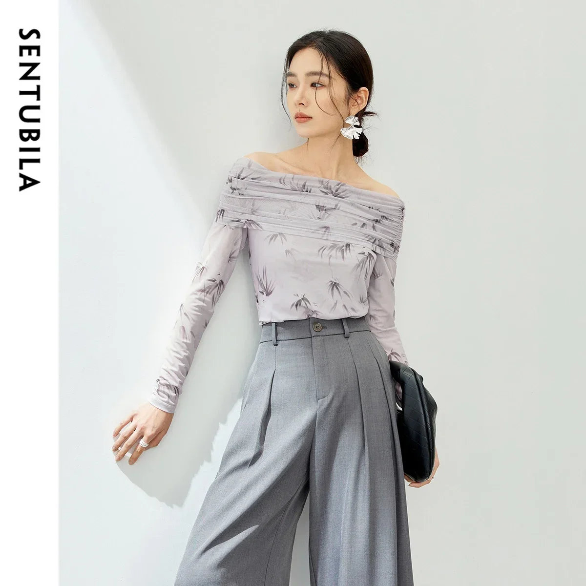 SENTUBILA сетчатая футболка с принтом для женщин, весна-осень 2022, облегающий топ с длинными рукавами и вырезом на шее, элегантный пуловер в стиле ретро 141T53448
SENTUBILA сетчатая футболка с принтом для женщин, весна-осень 2022, облегающий топ с длинными рукавами и вырезом на шее, элегантный пуловер в стиле ретро 141T53448