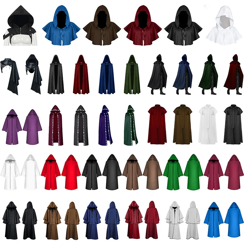 Medieval Robe Death God Hooded Cloak Witch Children Adults Stage Performance Costume Halloween Traditional Ethnic Women's Fas...
Medieval Robe Death God Hooded Cloak Witch Children Adults Stage Performance Costume Halloween Traditional Ethnic Women's Fas...
