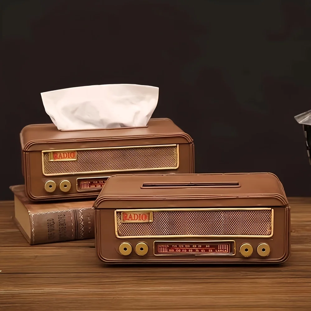 A High-end, Retro-style Metal-look Tissue Box Shaped Like A Radio;a Tissue Box for The Living Room;a Creative,upscale Tissue Box
A High-end, Retro-style Metal-look Tissue Box Shaped Like A Radio;a Tissue Box for The Living Room;a Creative,upscale Tissue Box