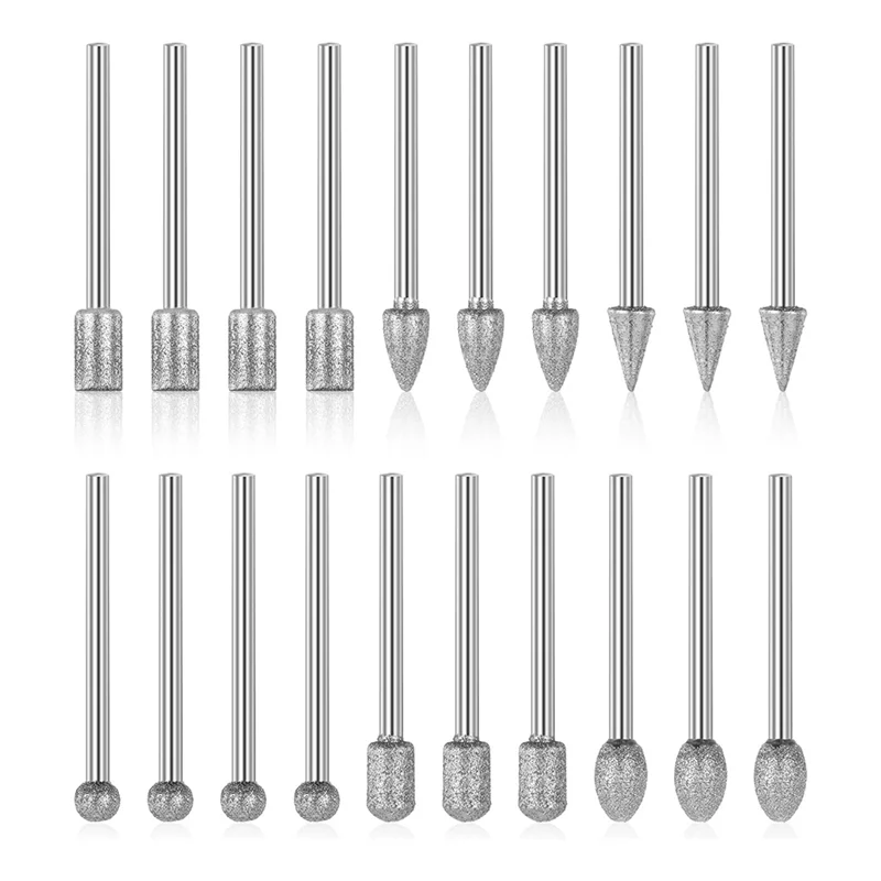 ABUH-Professional 20-Pcs Stone Carving Tools Set, Diamond Drill Bits With 1/8" Shank For Glass, Jewelry Engraving
ABUH-Professional 20-Pcs Stone Carving Tools Set, Diamond Drill Bits With 1/8" Shank For Glass, Jewelry Engraving