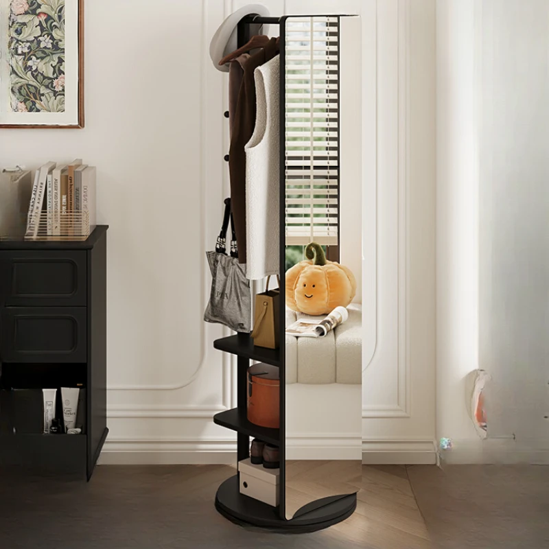 Retro rotating full-length mirror coat rack integrated solid wood full-body mirror floor mirror household removable hanger
Retro rotating full-length mirror coat rack integrated solid wood full-body mirror floor mirror household removable hanger