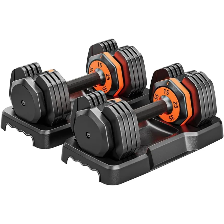 VEICK 25/55 lbs Adjustable Dumbbell with Anti-Slip Turning Handle Fast Adjust Weight for Men Women Exercise Equipment with Tray
VEICK 25/55 lbs Adjustable Dumbbell with Anti-Slip Turning Handle Fast Adjust Weight for Men Women Exercise Equipment with Tray