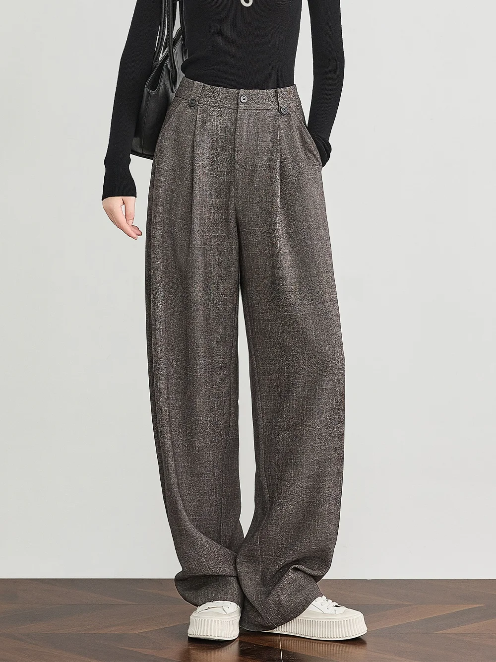 Falin Women's High Waist Wide Leg Pants Plaid Suit Pants a Light Silhouette Vintage Cheered Casual Trousers
Falin Women's High Waist Wide Leg Pants Plaid Suit Pants a Light Silhouette Vintage Cheered Casual Trousers