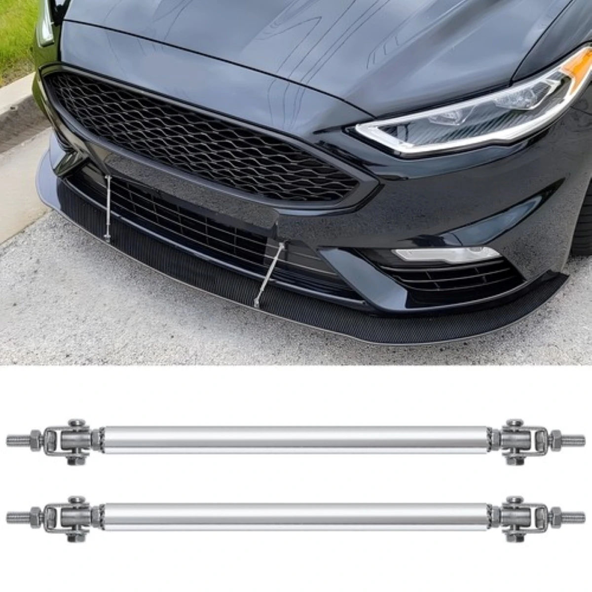 Для Dodge 2x 8 "-11" серебристый регулируемый бампер, разделитель губ, стержень, стержень, опорные стержни
Для Dodge 2x 8 "-11" серебристый регулируемый бампер, разделитель губ, стержень, стержень, опорные стержни