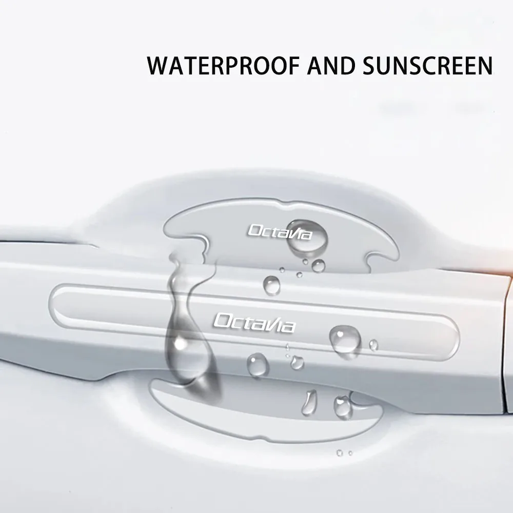 8 шт., чаша для дверной ручки автомобиля, защита от царапин, невидимые наклейки, защитная полоса заднего вида для Skoda Octavia, автомобильные аксессуары
8 шт., чаша для дверной ручки автомобиля, защита от царапин, невидимые наклейки, защитная полоса заднего вида для Skoda Octavia, автомобильные аксессуары