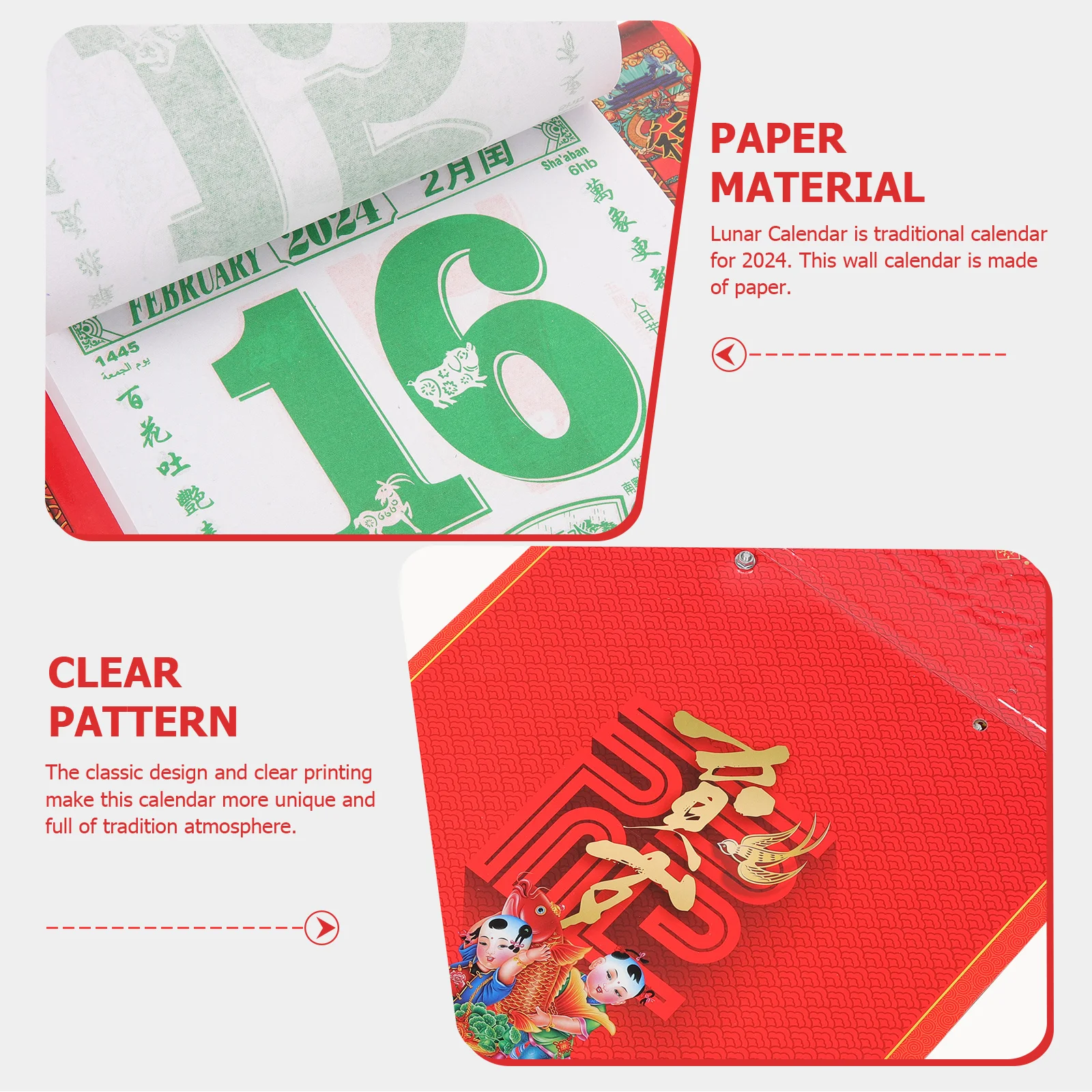 Wall-hung Calendar Hanging New Year Decoration Calendars Chinese Lunar Decorations Lace
Wall-hung Calendar Hanging New Year Decoration Calendars Chinese Lunar Decorations Lace