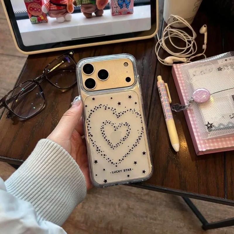 Personality Black Star Heart New Phone Case For iPhone 17 Pro Max 17 Air 16 15 14 11 13 12 Pro Max XSMax XS XR X Soft Back Cover
Personality Black Star Heart New Phone Case For iPhone 17 Pro Max 17 Air 16 15 14 11 13 12 Pro Max XSMax XS XR X Soft Back Cover