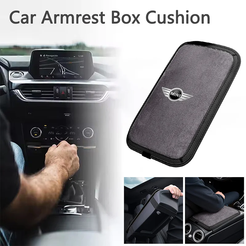 Suede Leather Car Logo Armrest Box Protection Cushion For BMW Mini Cooper R50 R53 R55 R56 R60 R61 F54 F55 F56 Auto Accessories
Suede Leather Car Logo Armrest Box Protection Cushion For BMW Mini Cooper R50 R53 R55 R56 R60 R61 F54 F55 F56 Auto Accessories
