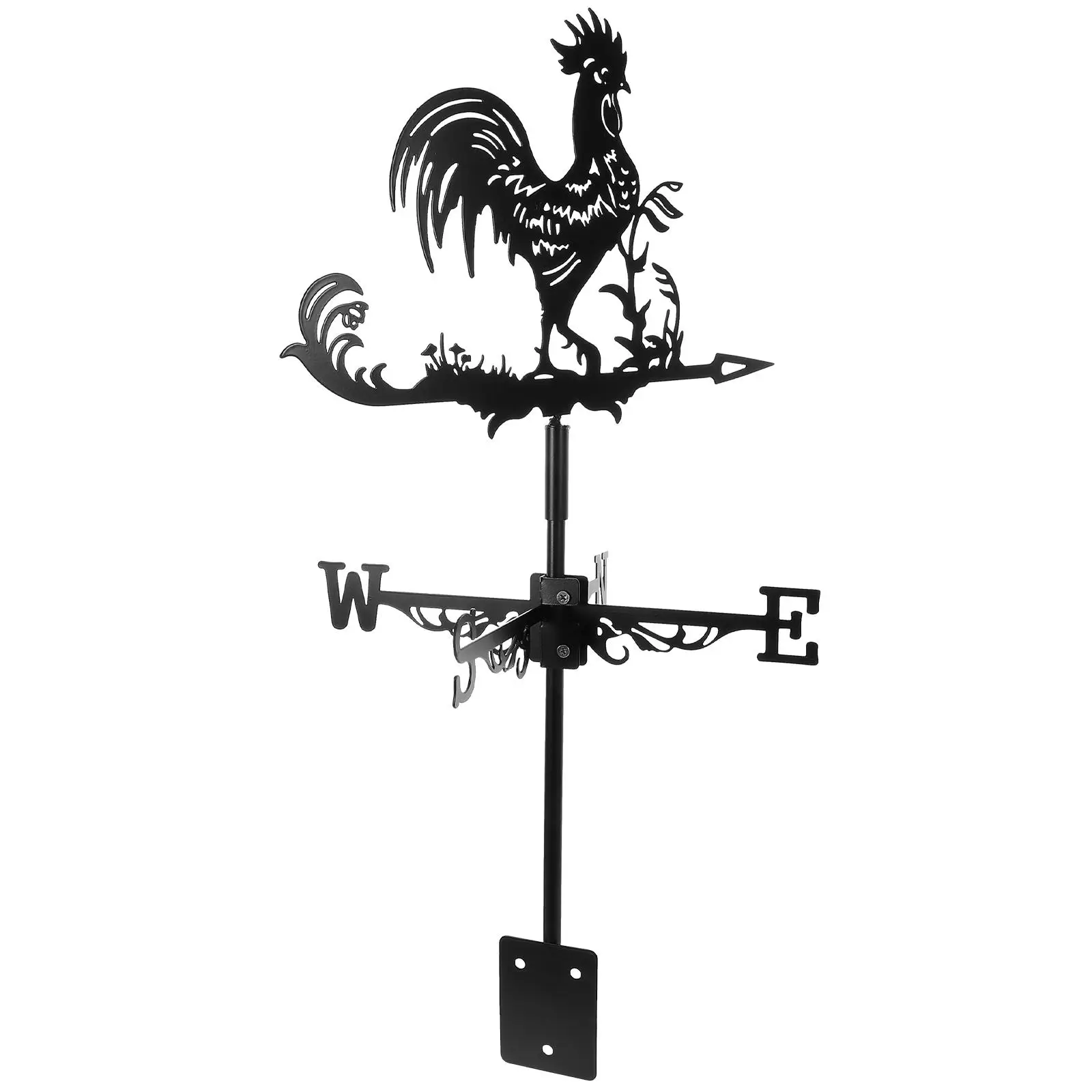 Wrought Iron Rooster Weather Vane Durable Black Lifelike Garden Decoration Wind Direction Roof Mount Shed Yard Metal Vane
Wrought Iron Rooster Weather Vane Durable Black Lifelike Garden Decoration Wind Direction Roof Mount Shed Yard Metal Vane