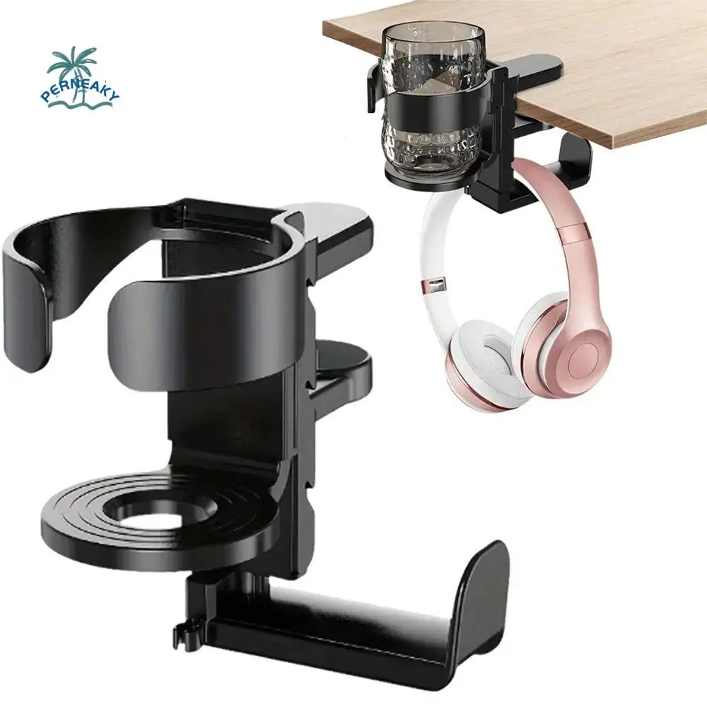2 In 1 Desk Cup Holder Adjustable Clip On Headphone Storage Stand Easy Installation Non Slip Under Table Earphone Rack
2 In 1 Desk Cup Holder Adjustable Clip On Headphone Storage Stand Easy Installation Non Slip Under Table Earphone Rack