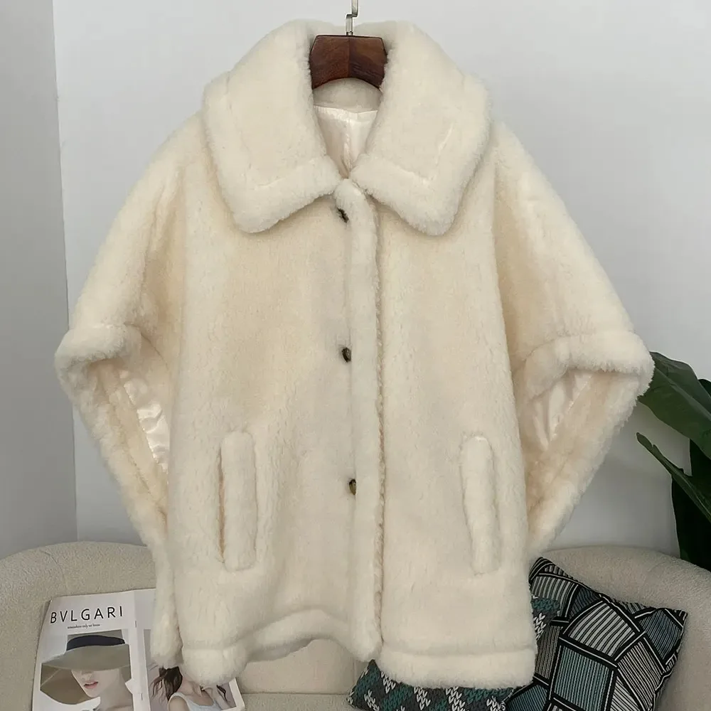 Natural Wool Coats Warm Women Spring Winter Teddy Short Alpaca Profile Wool Coats Outerwear Fashion Poncho Teddy Bear Coat
Natural Wool Coats Warm Women Spring Winter Teddy Short Alpaca Profile Wool Coats Outerwear Fashion Poncho Teddy Bear Coat