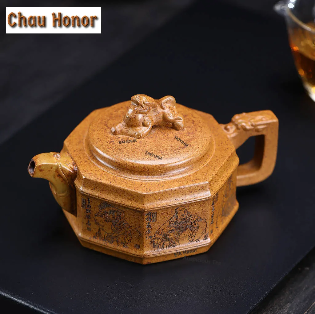 480ml Yixing Purple Clay Large Capacity Teapots Handmade Wide-mouth Pot Raw Ore Dragon Bone Gold Sand Mud Kettle Zisha Tea Set
480ml Yixing Purple Clay Large Capacity Teapots Handmade Wide-mouth Pot Raw Ore Dragon Bone Gold Sand Mud Kettle Zisha Tea Set