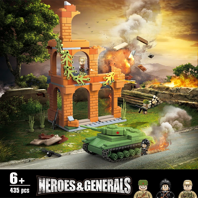 WW2 Military Stalingrad Street Warfare Red Army Soviet Soldier Figures Tanks Castle Guns Building Blocks Sets Toys For Boys Gift
WW2 Military Stalingrad Street Warfare Red Army Soviet Soldier Figures Tanks Castle Guns Building Blocks Sets Toys For Boys Gift