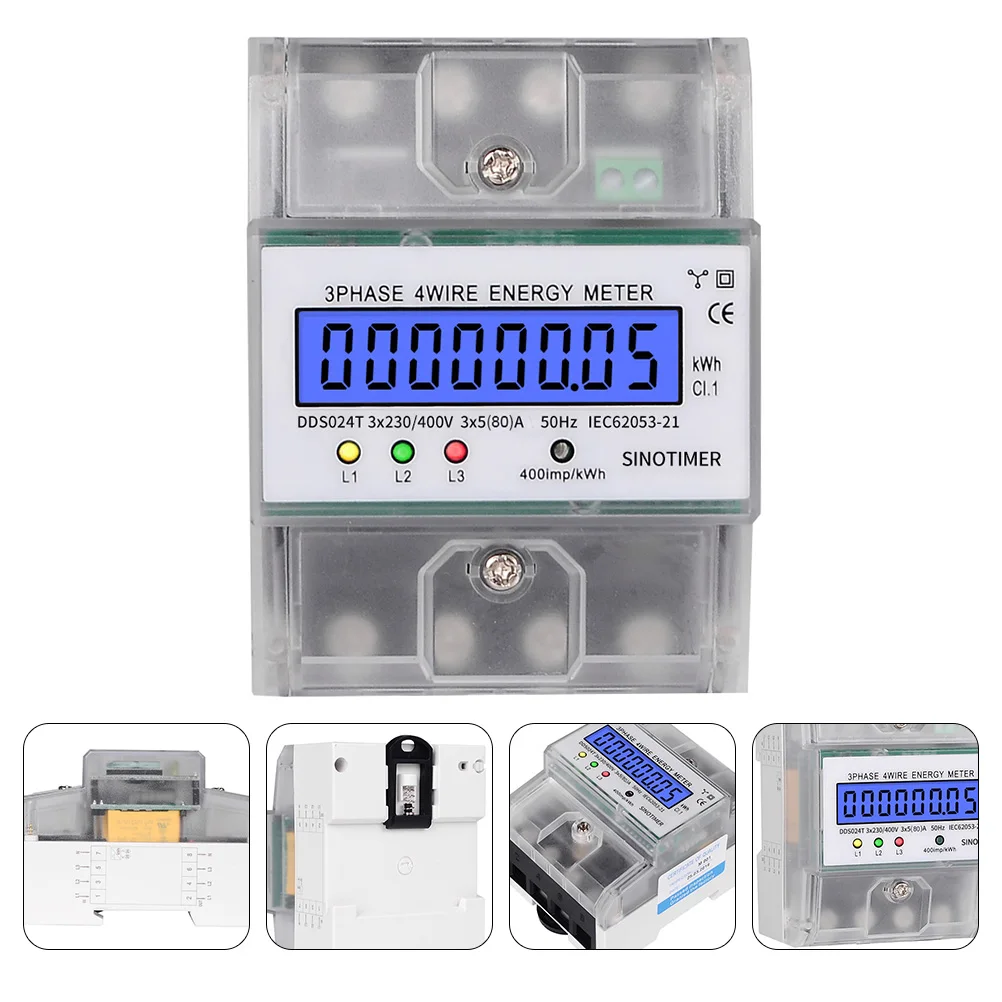 Meter Electric Power Multifunction Watt-hour Meter Voltage Current Measurement 35mmDIN Rail Installation Circuit
Meter Electric Power Multifunction Watt-hour Meter Voltage Current Measurement 35mmDIN Rail Installation Circuit