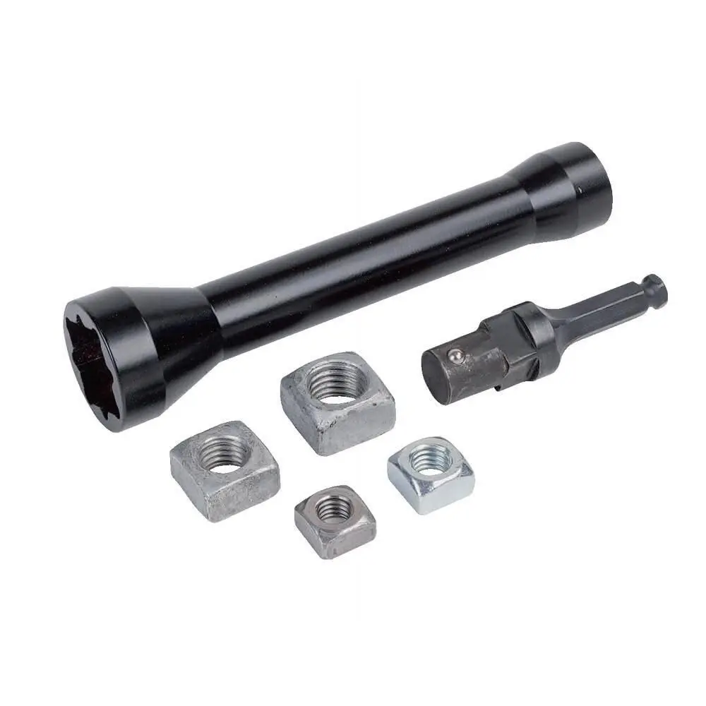 Universal Nut Runner with Square Nut Adapters for 5/8, 1/2, 13/16, 1 Nuts
Universal Nut Runner with Square Nut Adapters for 5/8, 1/2, 13/16, 1 Nuts