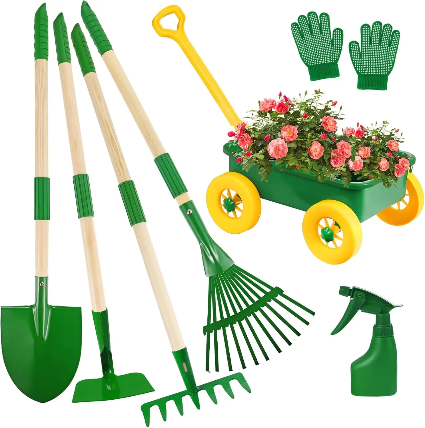 Kids Gardening Tools Set - 7pcs Wheelbarrow Set Outdoor Toy for Kids with Shovel, Rake, Leaf Rake, Yard Digging Weed Toys, Easte
Kids Gardening Tools Set - 7pcs Wheelbarrow Set Outdoor Toy for Kids with Shovel, Rake, Leaf Rake, Yard Digging Weed Toys, Easte