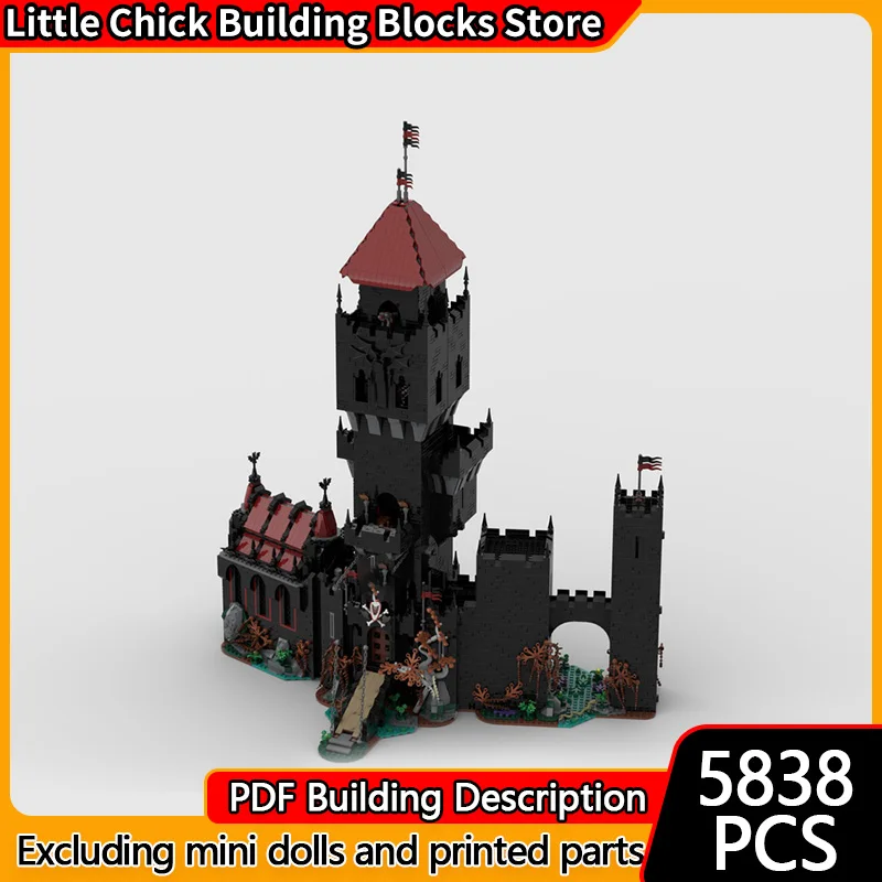 Средневековый замок, модель MOC, строительные кирпичи, черная крепость, башня, модульная технология, детские праздничные подарки, сборка игрушек, костюм
Средневековый замок, модель MOC, строительные кирпичи, черная крепость, башня, модульная технология, детские праздничные подарки, сборка игрушек, костюм