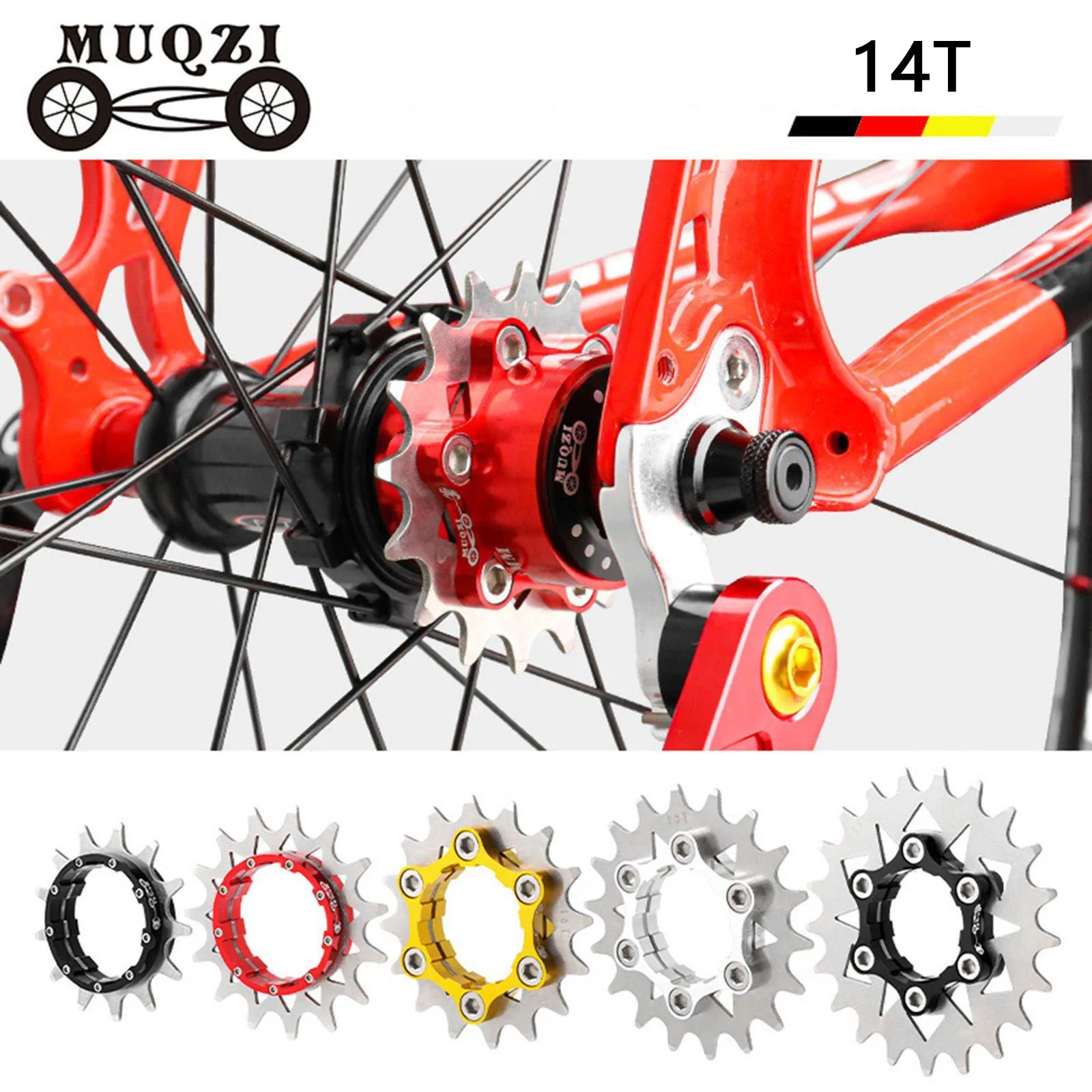 14T Mountain Bike Bicycle Single Speed Gear Flywheel Adapter Cassette Spacers Removeable Cog for MUQZI
14T Mountain Bike Bicycle Single Speed Gear Flywheel Adapter Cassette Spacers Removeable Cog for MUQZI