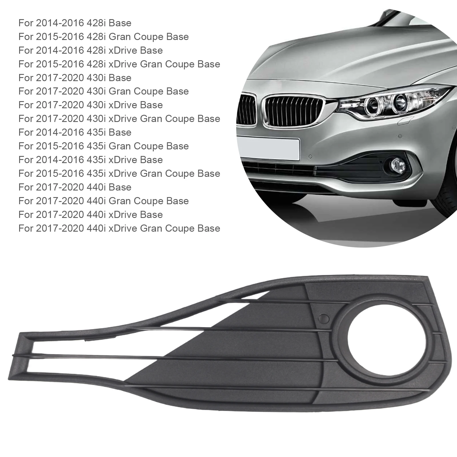 For BMW 4 SERIES F32 F33 F36 14-20 Car Front Bumper Fog Light Lower Grille 51117294683 Fog Light Hood Frame Cover
For BMW 4 SERIES F32 F33 F36 14-20 Car Front Bumper Fog Light Lower Grille 51117294683 Fog Light Hood Frame Cover