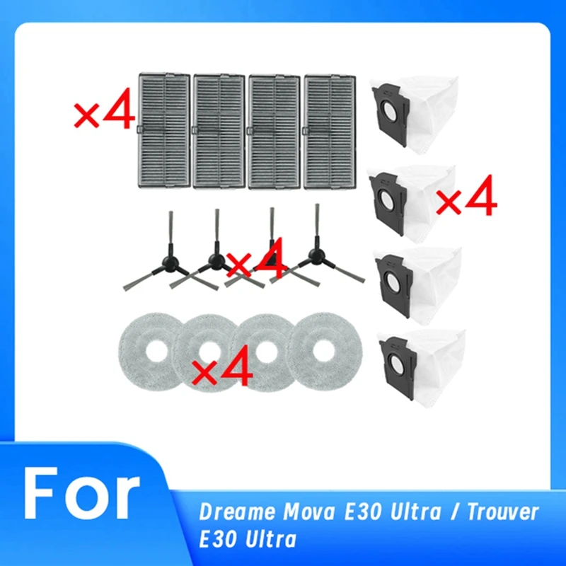 16 Pcs For Dreame Mova E30 Ultra / Trouver E30 Ultra Sweeping Robot Cleaner Parts Replacement
16 Pcs For Dreame Mova E30 Ultra / Trouver E30 Ultra Sweeping Robot Cleaner Parts Replacement