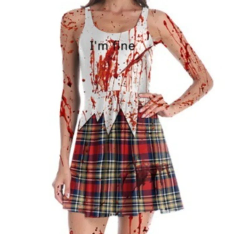 Women Halloween Nurse Costume Princess Party Dress Skeleton Pumpkin Ghost 3D Print Role Play Outfit Sexy Gothic Cosplay Uniform
Women Halloween Nurse Costume Princess Party Dress Skeleton Pumpkin Ghost 3D Print Role Play Outfit Sexy Gothic Cosplay Uniform