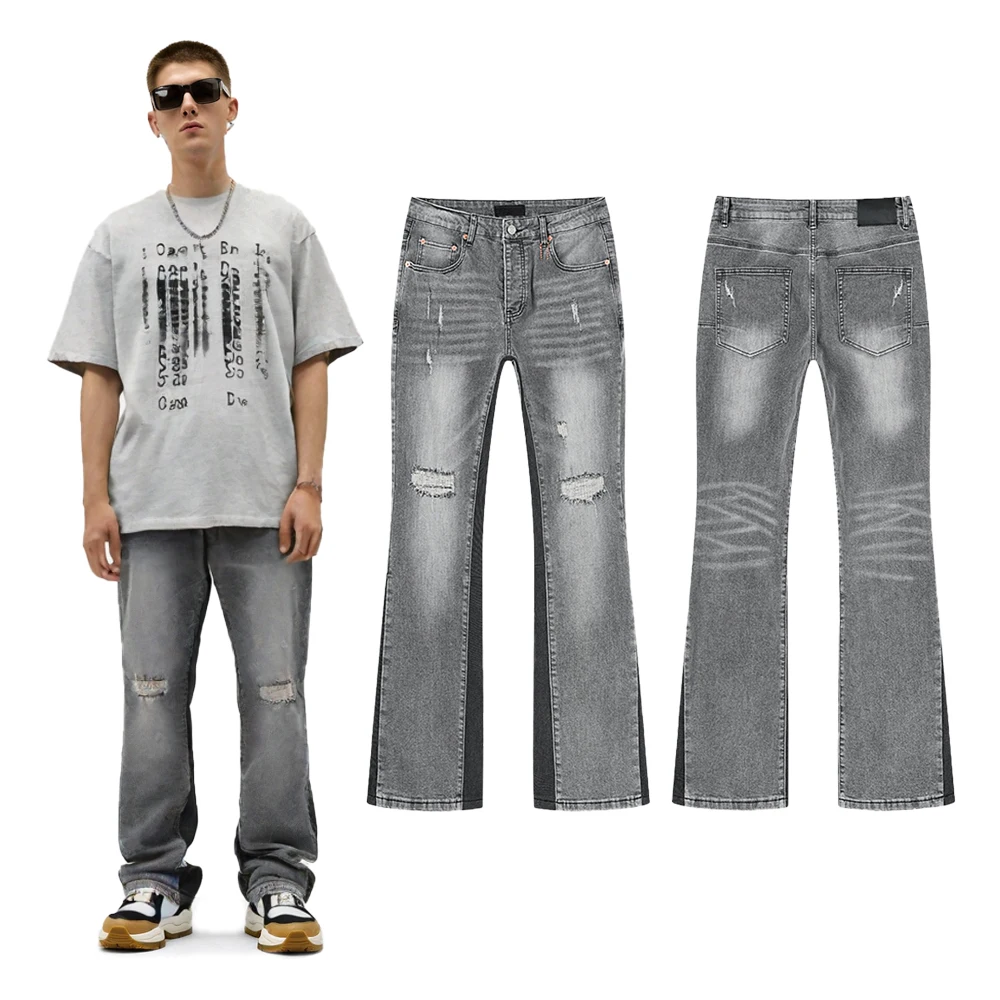 Streetwear Baggy Flared Jeans with Patch Work Hiphop Street Style Casual Cotton Vintage Distressed Washed Ripped Flare Pants Man
Streetwear Baggy Flared Jeans with Patch Work Hiphop Street Style Casual Cotton Vintage Distressed Washed Ripped Flare Pants Man