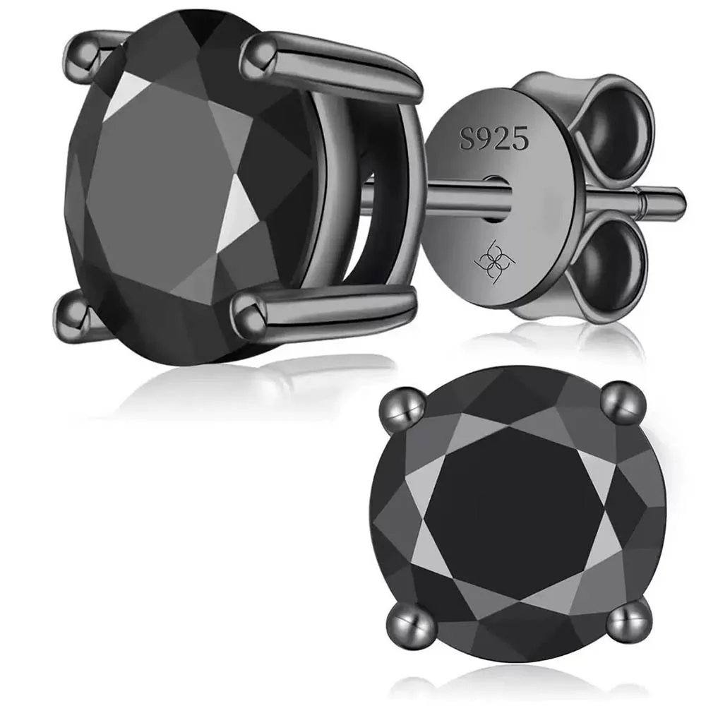 0.5-1ct Black Moissanite Stud Earrings 925 Sterling Silver Fine Jewelry Mosan Diamond Ear Studs 4-6 Prong Pass Tester Birthday 
0.5-1ct Black Moissanite Stud Earrings 925 Sterling Silver Fine Jewelry Mosan Diamond Ear Studs 4-6 Prong Pass Tester Birthday