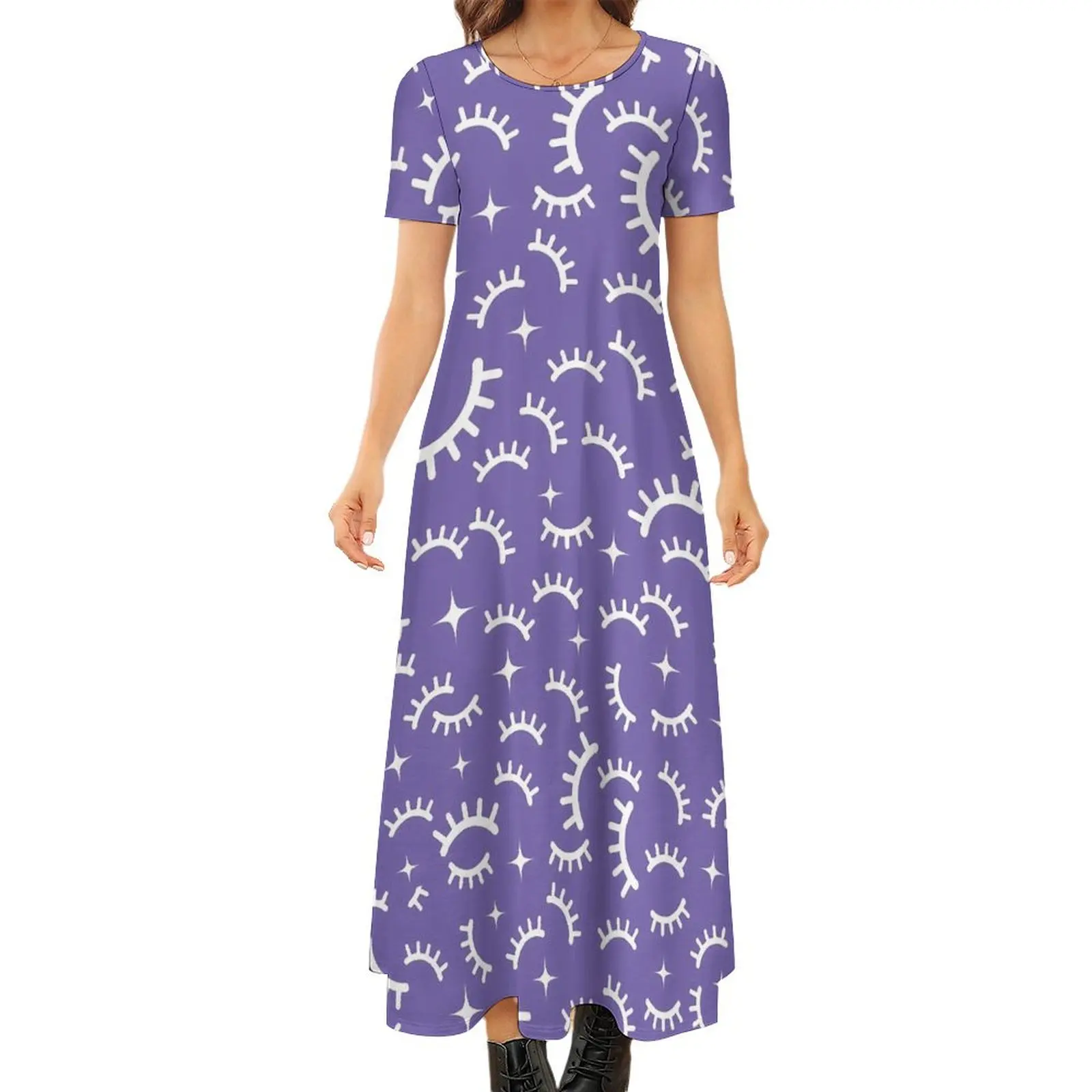 Eyelashes Print Dress White Closed Eyes Funny Bohemia Long Dresses Female Kawaii Maxi Dress Big Size 6XL 7XL
Eyelashes Print Dress White Closed Eyes Funny Bohemia Long Dresses Female Kawaii Maxi Dress Big Size 6XL 7XL
